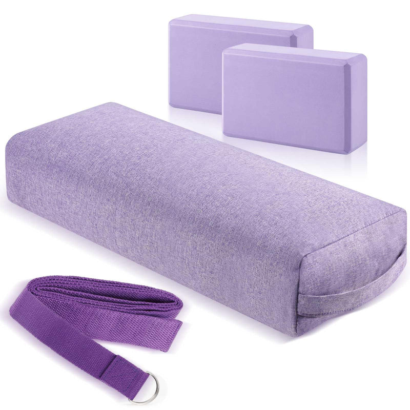 PullCrease 4 Pcs Yoga Bock Pillows and Strap