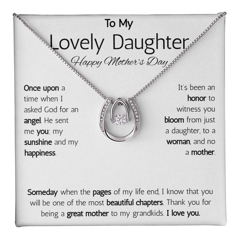 Lucky In Love Necklace - To My Lovely Daughter Happy Mother's Day